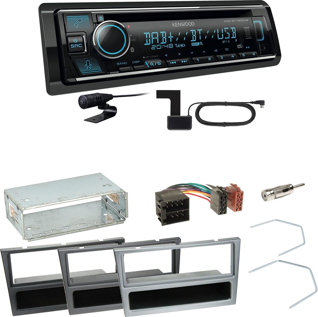 Kenwood KDC-BT760DAB Bluetooth CD Einbauset für Opel Vectra C Signum Corsa Combo