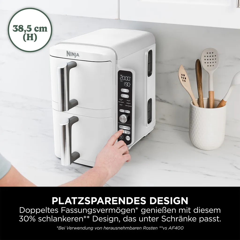 Ninja SL400EU Friteuse à air chaud Double Stack XL 9,5L Blanche - 6