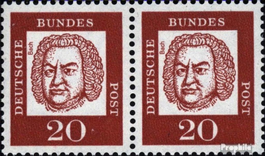 Briefmarken BRD (BR.Deutschland) 1961 Mi 352x wP waagerechtes Paar postfrisch Bedeutende Deutsche
