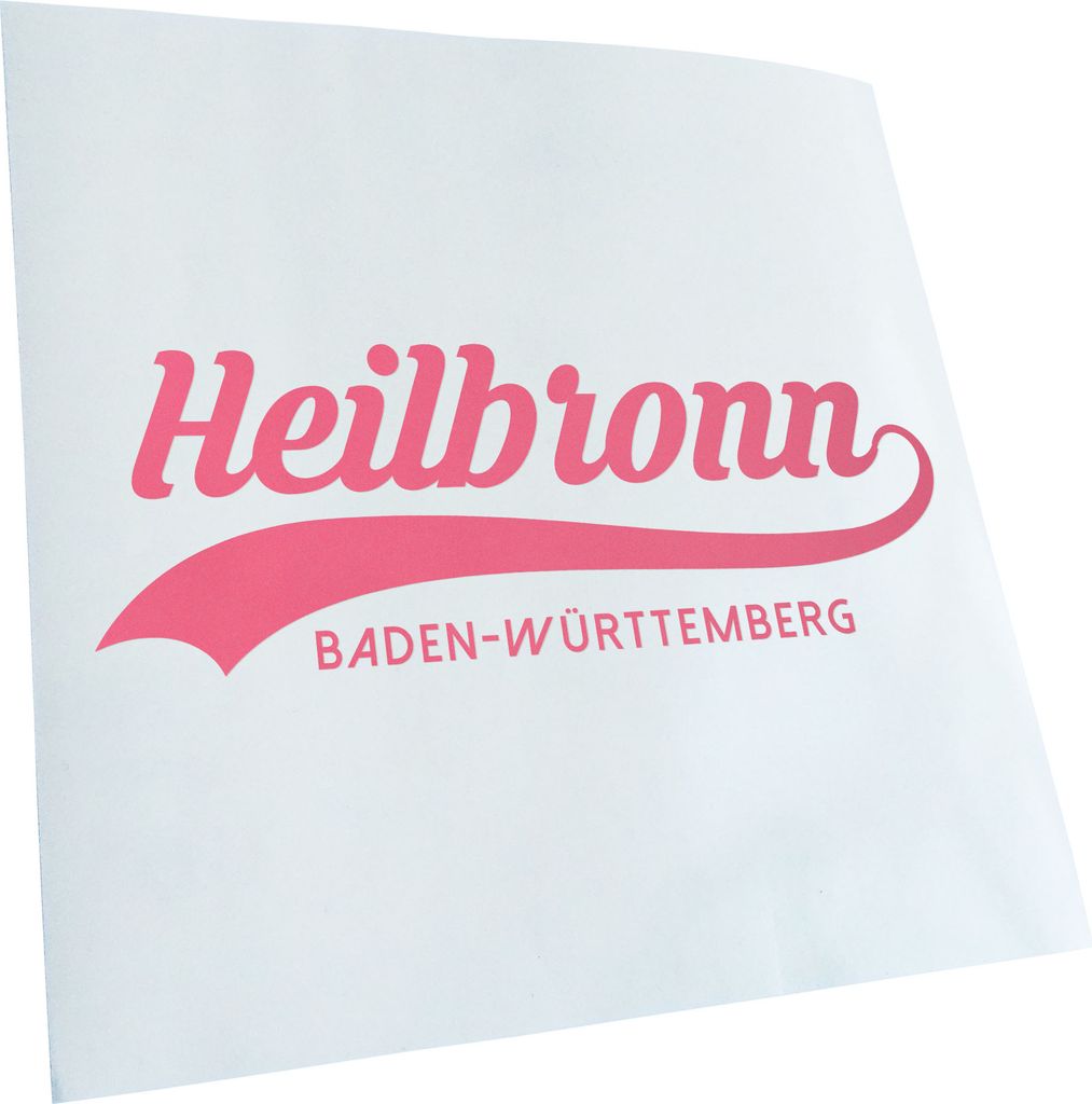 Kiwistar - Autoaufkleber - Heilbronn Baden-Württemberg - Hellrosa - 24x8cm - Aufkleber für Auto, Laptop, Fahrrad, LKW, Motorrad mehrfarbig JDM De...