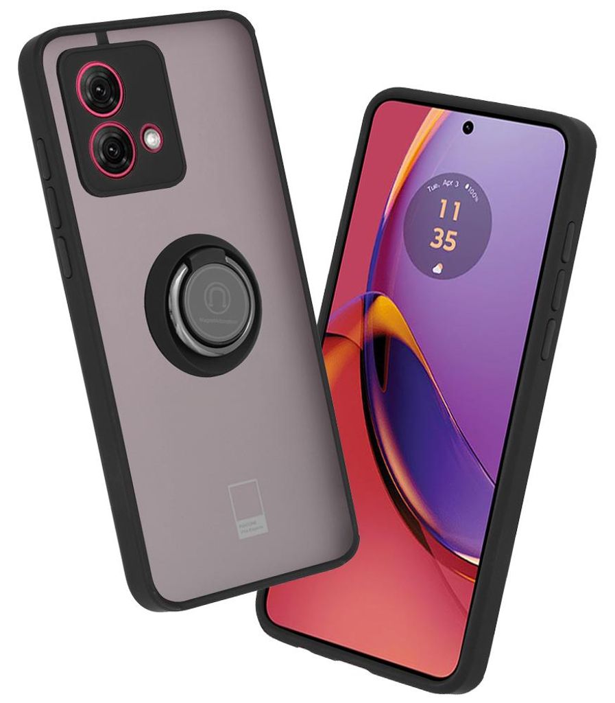 Techsuit Glinth Back Cover Hülle für Motorola Moto G84 - Schwarz