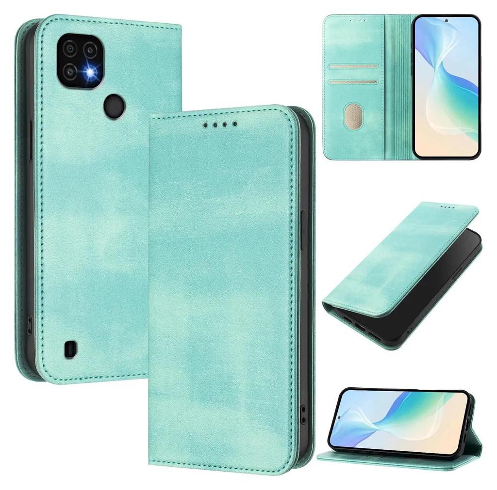 Custodia a Libro Realme C11/C20/C21 Turchese - Pelle Alta Resistenza