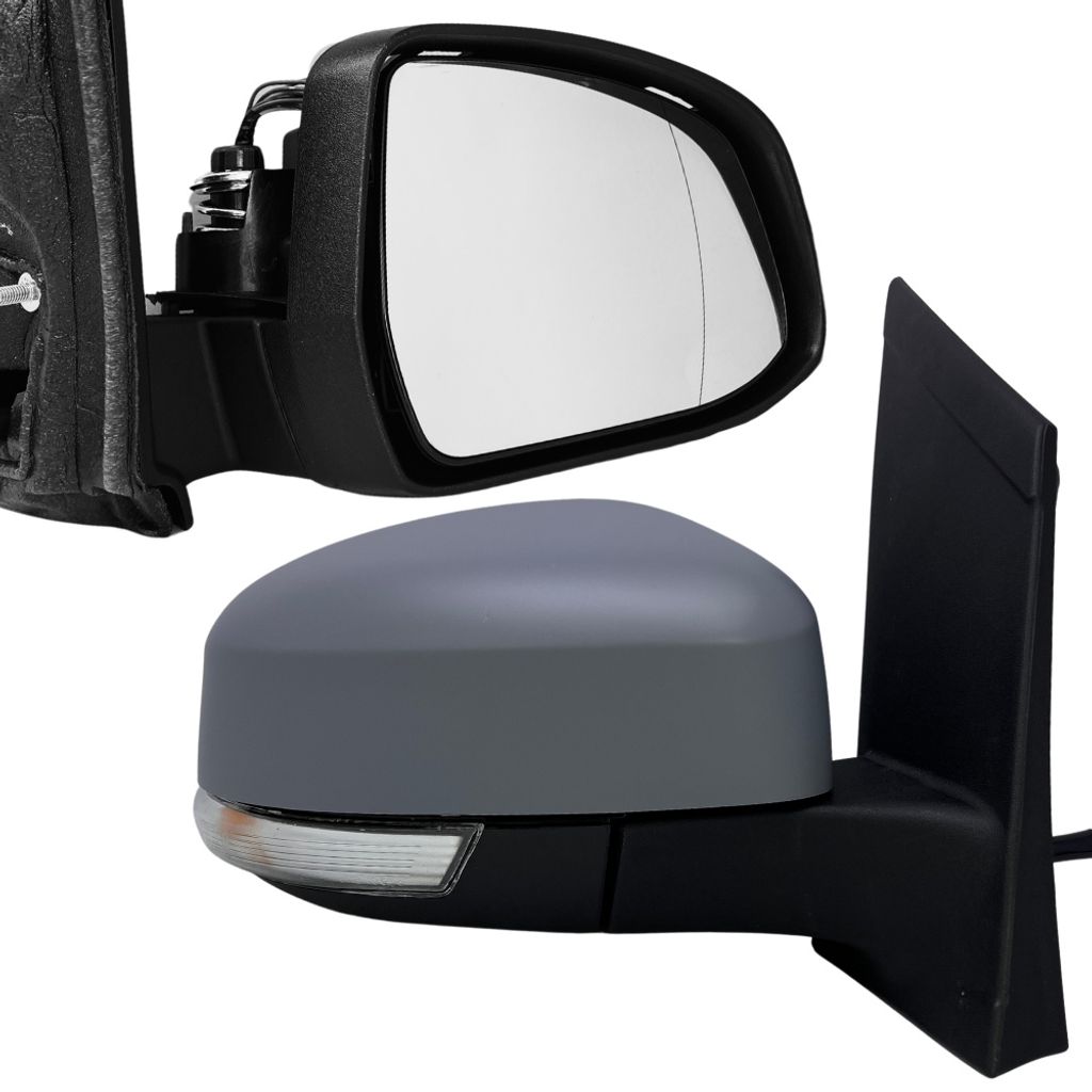 Rechts Außenspiegel Ersatz für Ford Focus II 2008-2011 Elektrisch Verstellbar, Beheizt, Manuell Einklappbar, Blinklicht, Pfützenlampe, Grundiert...