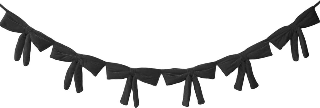 6-teiliges Set roter Samt-Schleifenkränze, Schleifengirlanden, Weihnachtsdekoration für den Eingangsbereich, Innendekoration mit Seilen