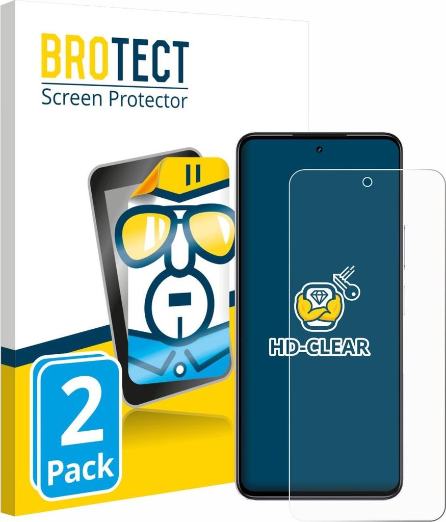 2x Für realme P4x 5G Schutzfolie BROTECT Displayschutz Display Schutz Folie Klar Transparent
