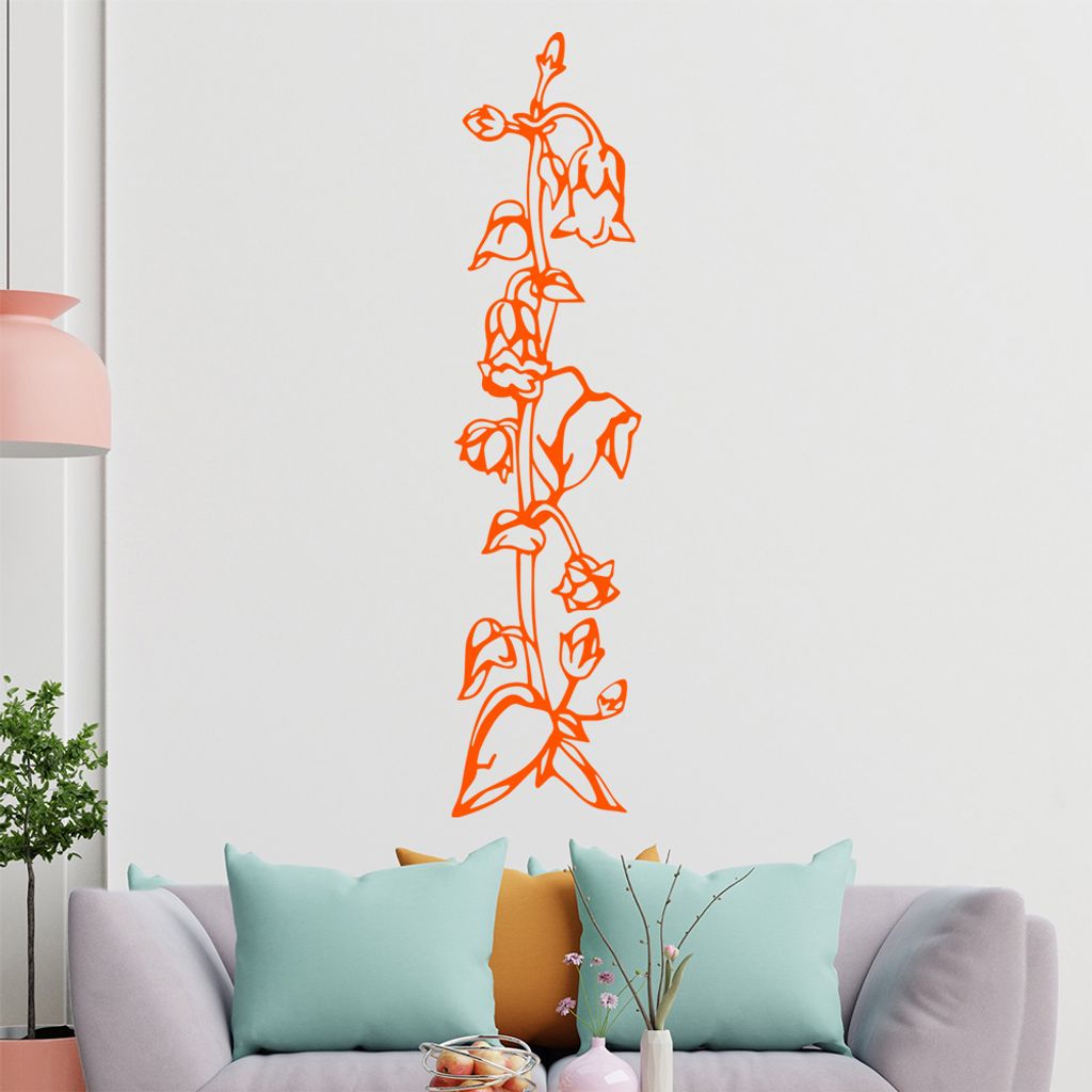 Glöckchen - Blume Wandtattoo in 6 Größen - Wandaufkleber Wall Sticker - Dekoration, Küche, Wohnzimmer, Schlafzimmer, Badezimmer
