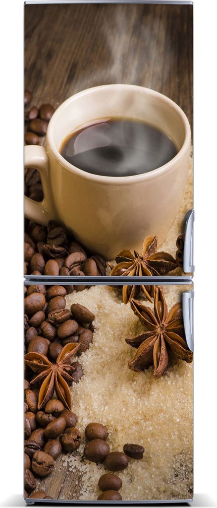 Tulup Kühlschrankdekoration - Magnetmatte - 60 cm x 180 cm - Magnet auf dem Kühlschrank - Tasse Kaffee