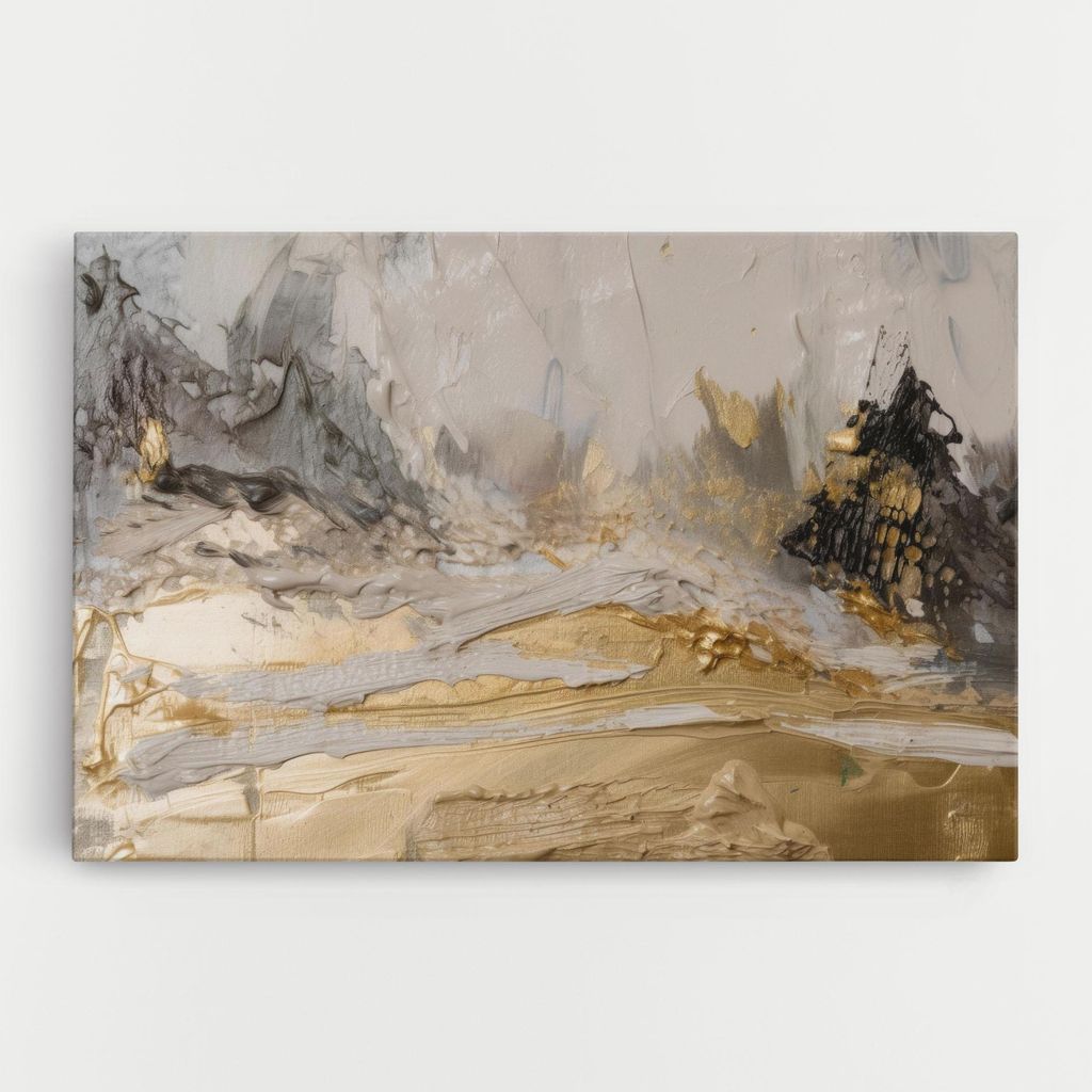 ARTHUB Leinwandbild 40x60 cm, Abstract White Waves | Wohnzimmerdekoration, Hängende Bilder, Wanddekoration, Heimdekoration, Abstrakte, Abstrakte...