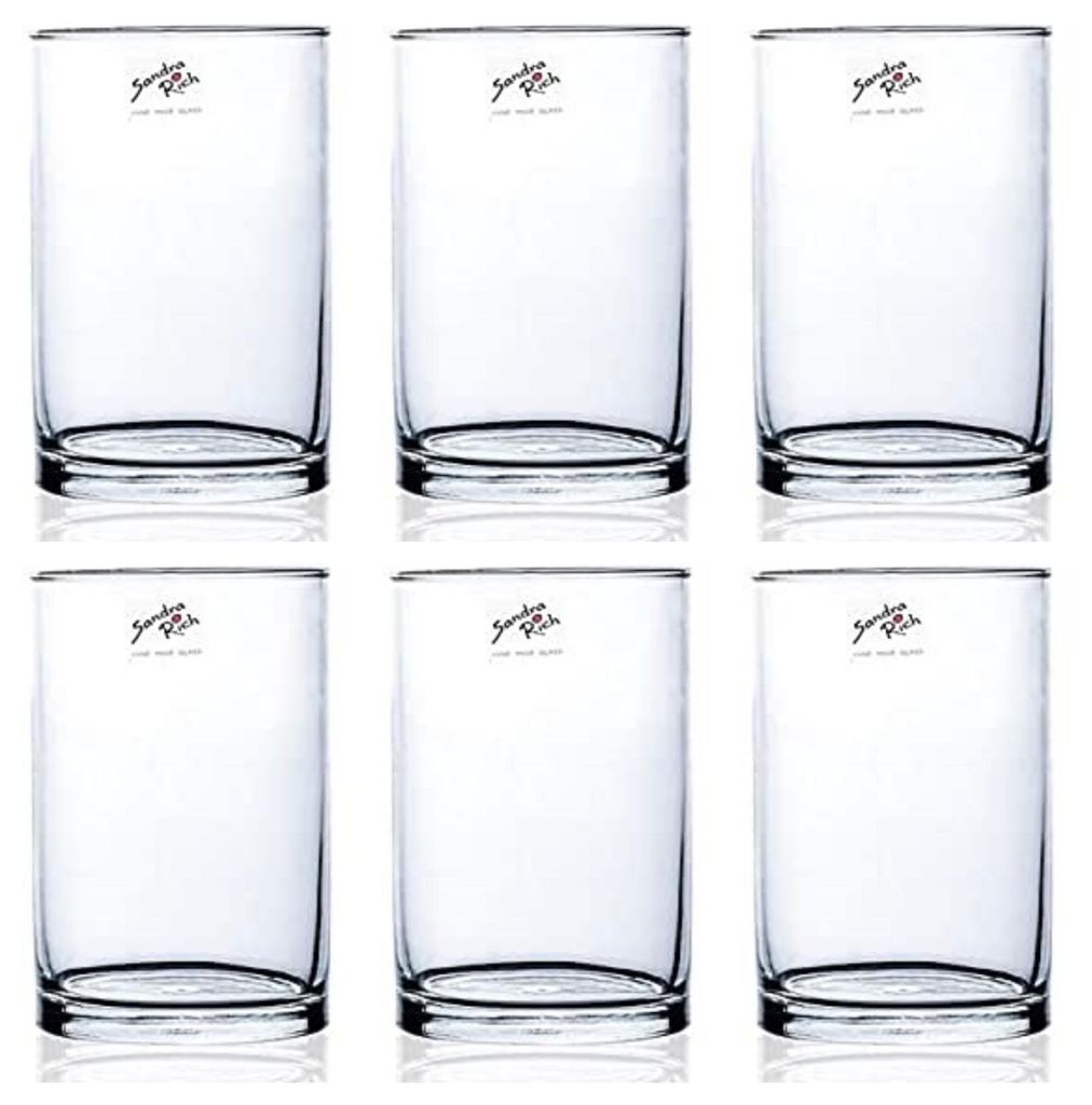 6er Set Glasvasen Dekogläser CYLI Zylinderform H. 15cm D. Produktbild 