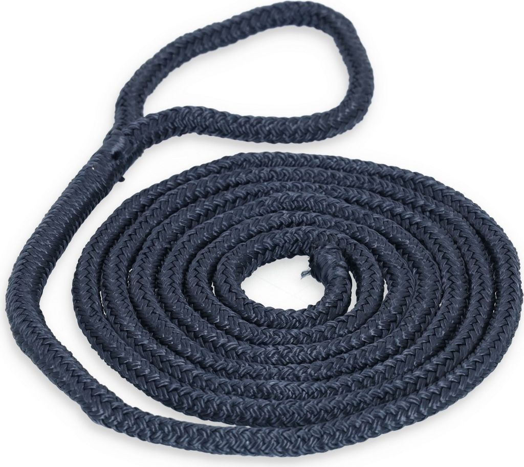 Festmacherleine mit Auge Ø 10mm, 2m Länge, aus robustem Polyester, uv-beständig