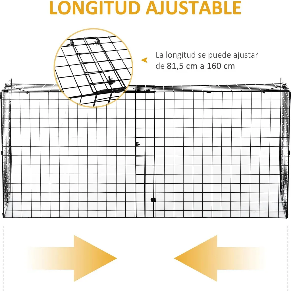 Grille de cheminée modulable 160 cm - Structure métallique grand format - 6
