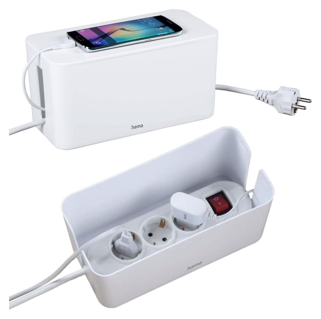 Hama Kabelbox Kabelmanager Kabel-Organizer Ladestation TV Produktbild 