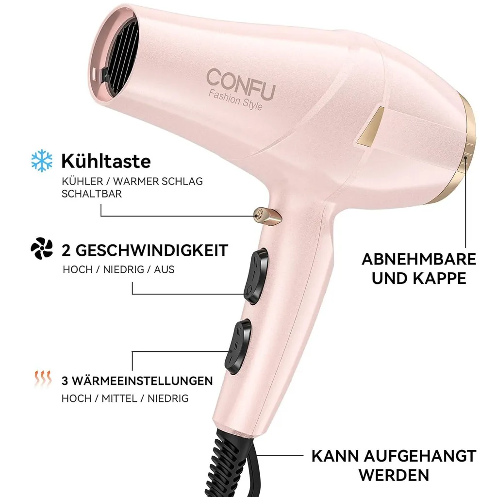 Phon Ionico 2300W Professionale - Styling Salone con Diffusore Ricci - 2