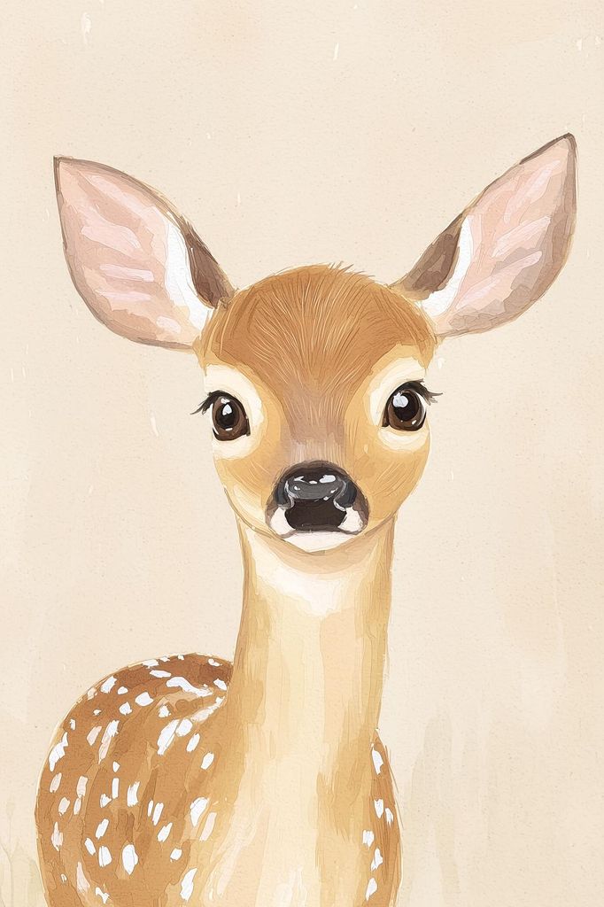 Plakat 40x60cm Muster für Kinder, Mädchen und Jungen - Bambi