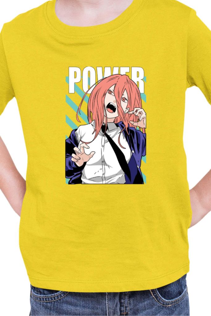 Kinder T-Shirt Manga Japan Anime Comics Animation Chainsaw Anime manga Man 14, 5-6 Jahr - 116 / Gelb