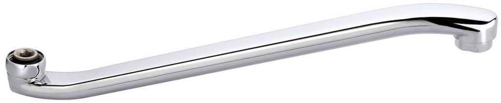 Aqualine Wasserauslauf, 370mm, flach, hoch, Chrom Produktbild 