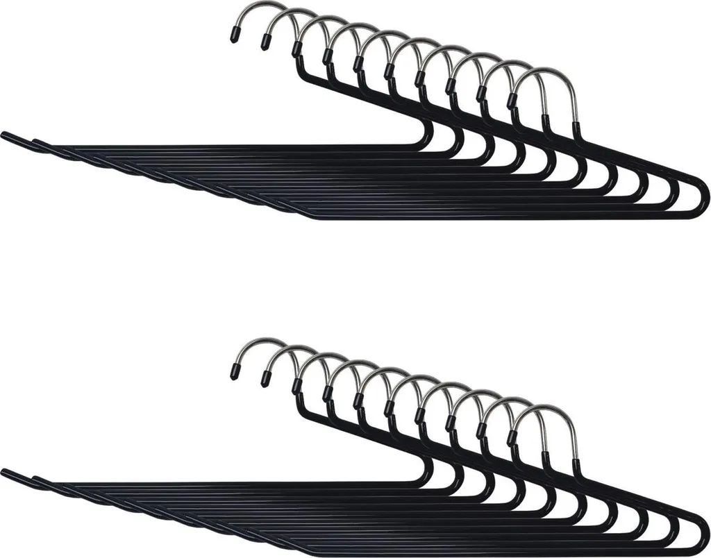 Grucce per pantaloni in metallo antiscivolo, set salvaspazio