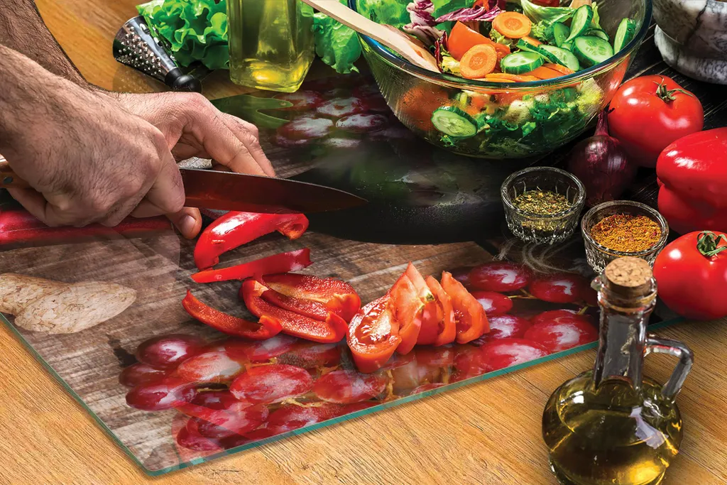 Tagliere in vetro 40x30 vino - 4