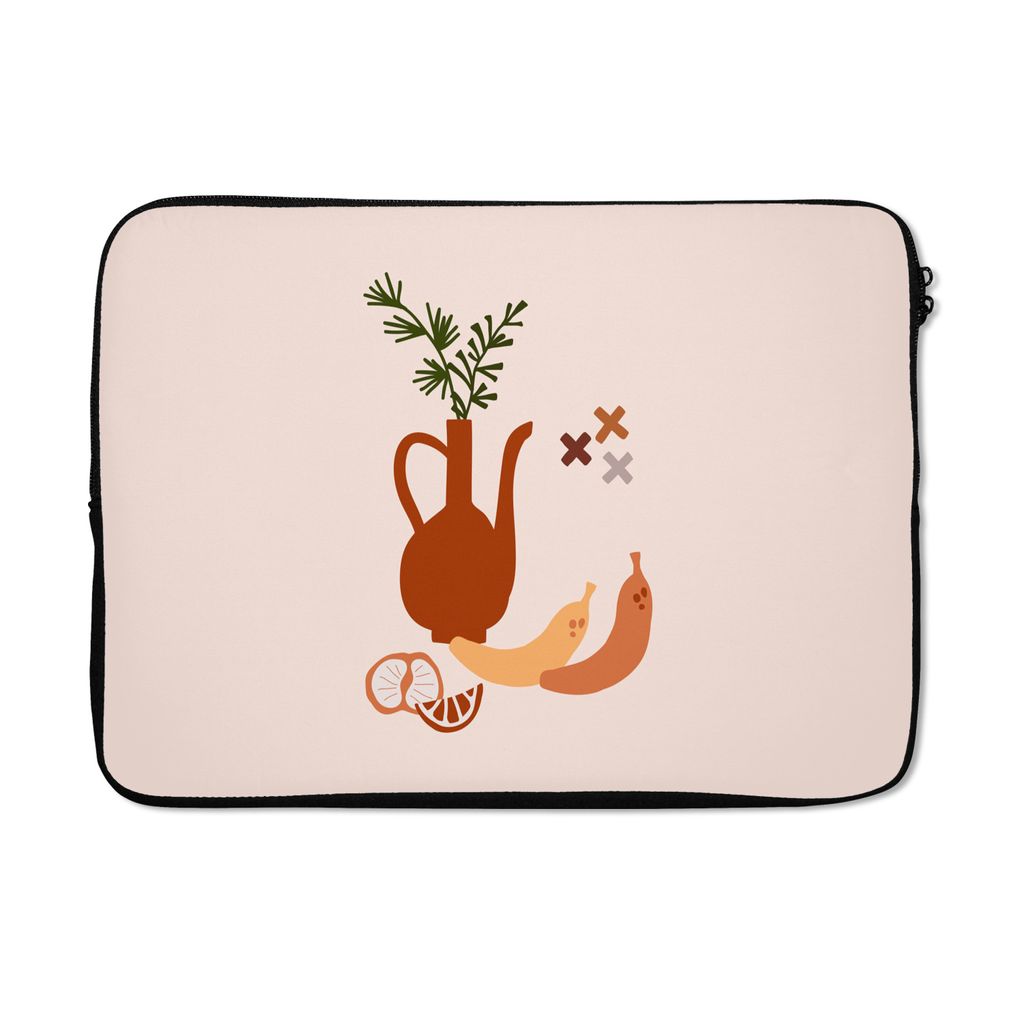 MuchoWow Laptop Hülle 13 Zoll Krug - Obst - Pastell Laptoptasche - Laptophülle - Sleeve - Rundumschutz