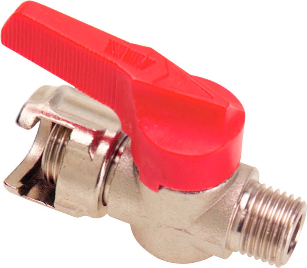 Absperrhahn mit Bajonettmutter 1/4" (Blisterverpackung 1 Stück)