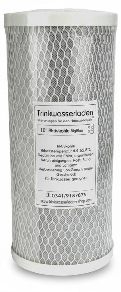 Aktivkohleblockfilter 10' (Zoll) Big Blue 10µm Wasserfilter Produktbild 