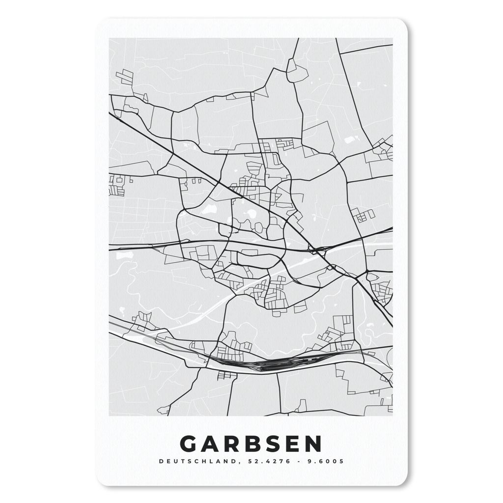 MuchoWow Mauspad Mousepad Deutschland - Stadtplan - Karte - Garbsen 18x27 cm - Mousepads - Maus Mat - Pad - Mausunterlage