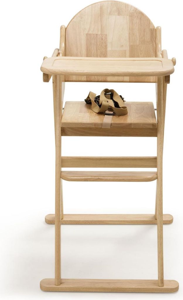 Safetots Deluxe Klapphochstuhl aus Holz, Natur