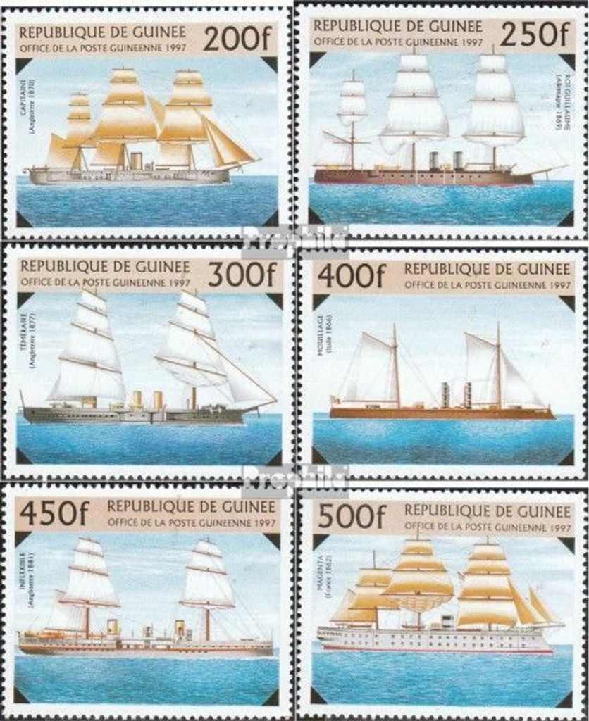 Briefmarken Guinea 1997 Mi 1638-1643 (kompl.Ausg.) Produktbild 
