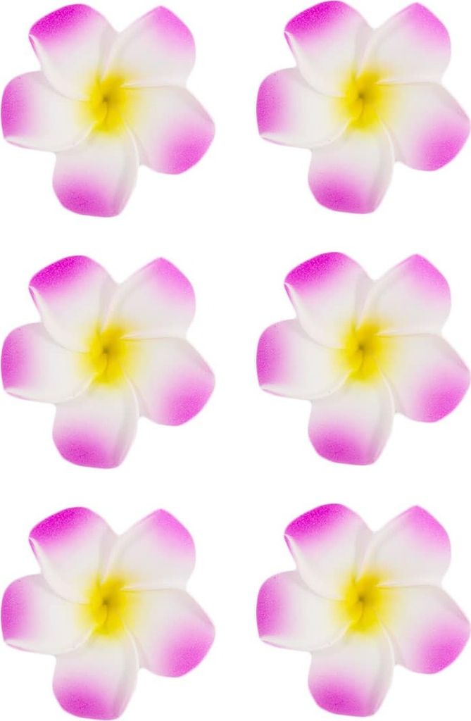 Oblique Unique 6 Blumen Haarspangen Haarclips Haarschmuck Hawaii Party Karneval Fasching - pink