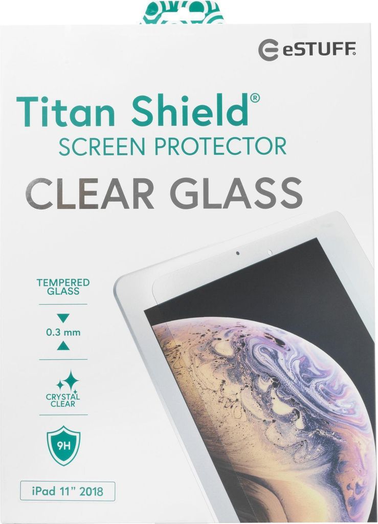 eSTUFF Titan Shield Clear Glass - Bildschirmschutz für Tablet - Glas - 11" - durchsichtig - für Apple 11-inch iPad Pro (1. Generation)