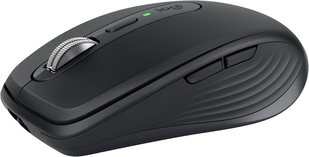 Logitech MX Anywhere 3S kabellose Maus kompakt, 8K DPI Any-Surface Tracking, leise Klicks, Fast Scrolling, USB-C,Bluetooth, Multi-OS Windows Mac Linux