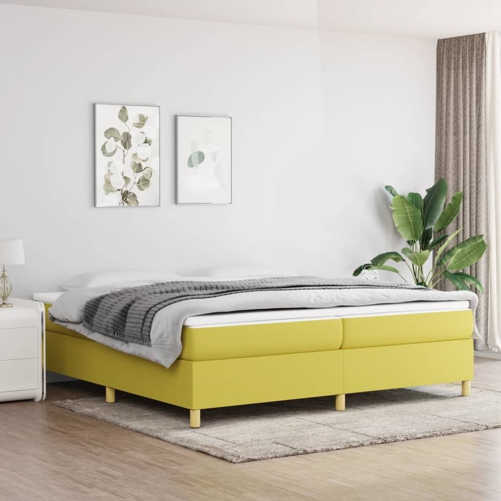 "Rabatt" Boxspring-Bettrahmen 2 Personen - Schlafzimmerbett - Grün 200x200 cm Stoff - Klassische Betten CC4596