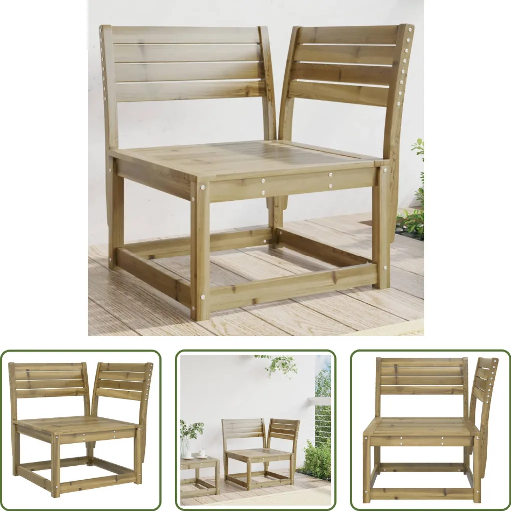 Divano Angolare da Esterno in Pino Trattato 73x73x78 cm | Prezzo Shock