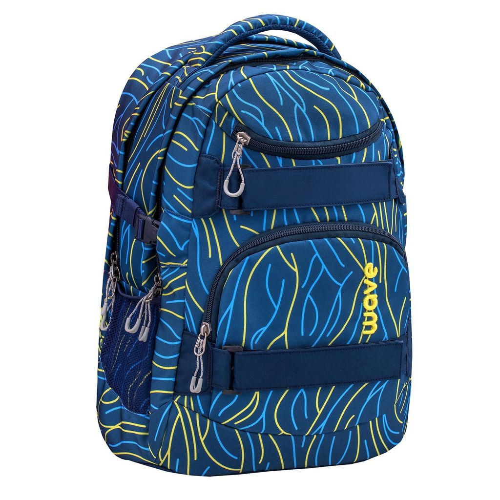 Wave Schulrucksack Infinity Yellow Lines mit  Laptopfach 43 Produktbild 