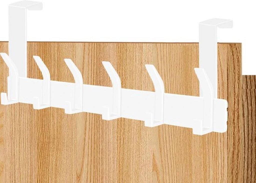 Unyqoos platzsparende Türhaken für Kleidung, Handtücher und Hüte – Praktischer Türschrank, weiß