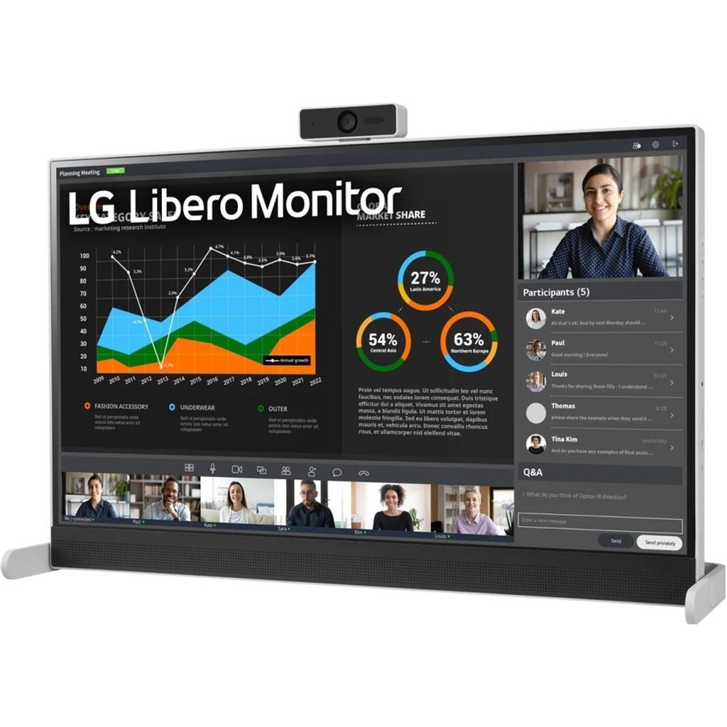 LG 27BQ70QC-S 27 Zoll Class Webcam WQHD LCD-Monitor - 16:9 Produktbild 