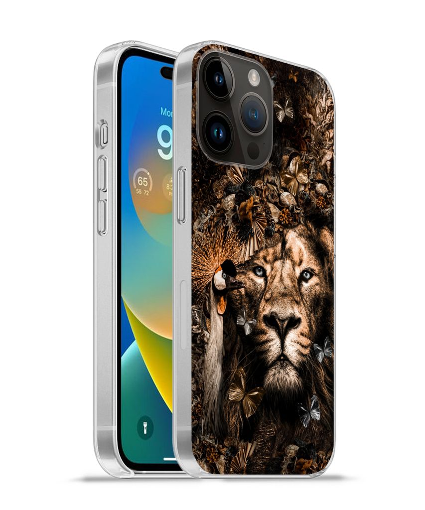 MuchoWow Handyhülle Schutzhülle Hülle für Apple iPhone 14 Pro Max Tiere - Collage - Schmetterling Silikon Softcase Handy Hülle - Hardcover