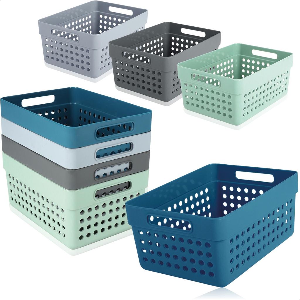 com-four® 8-teiliges Aufbewahrungskorb-Set - Deko-Körbe Produktbild 