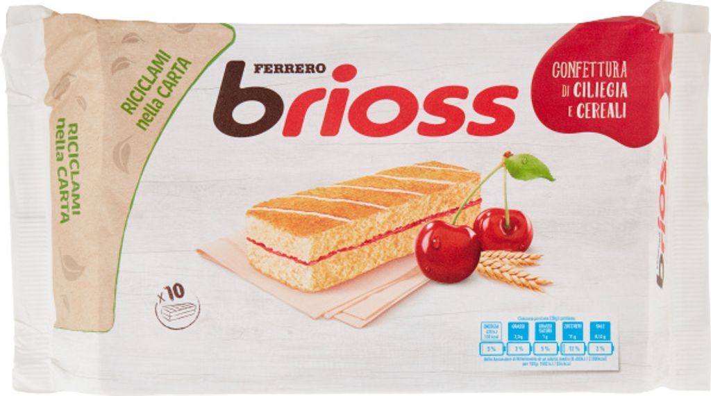 Ferrero 8000500070611, Keks, Cherry, 280 g, 28 g, Rechteck, Produktbild 