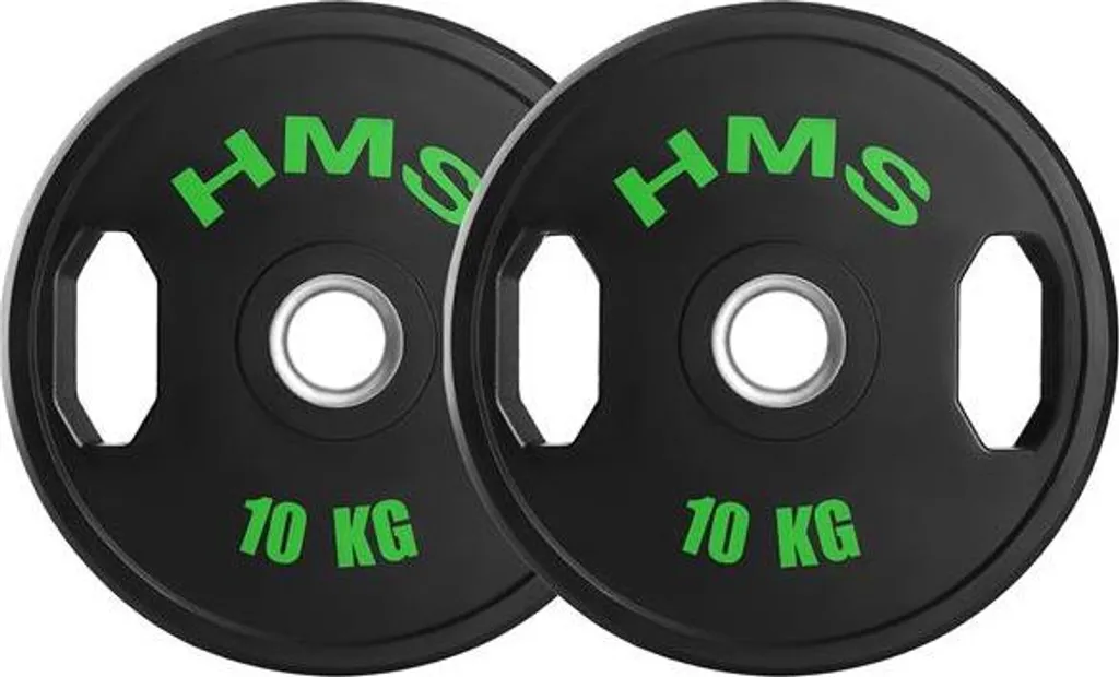 Disques 10 kg Anti-Bruit et Protection de Sol pour Musculation HMS