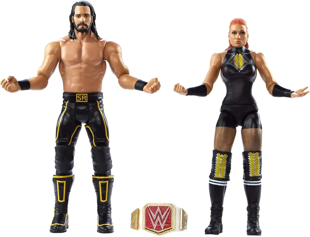 Pack de figurines d'action WWE Mattel - Duo de catcheurs légendaires