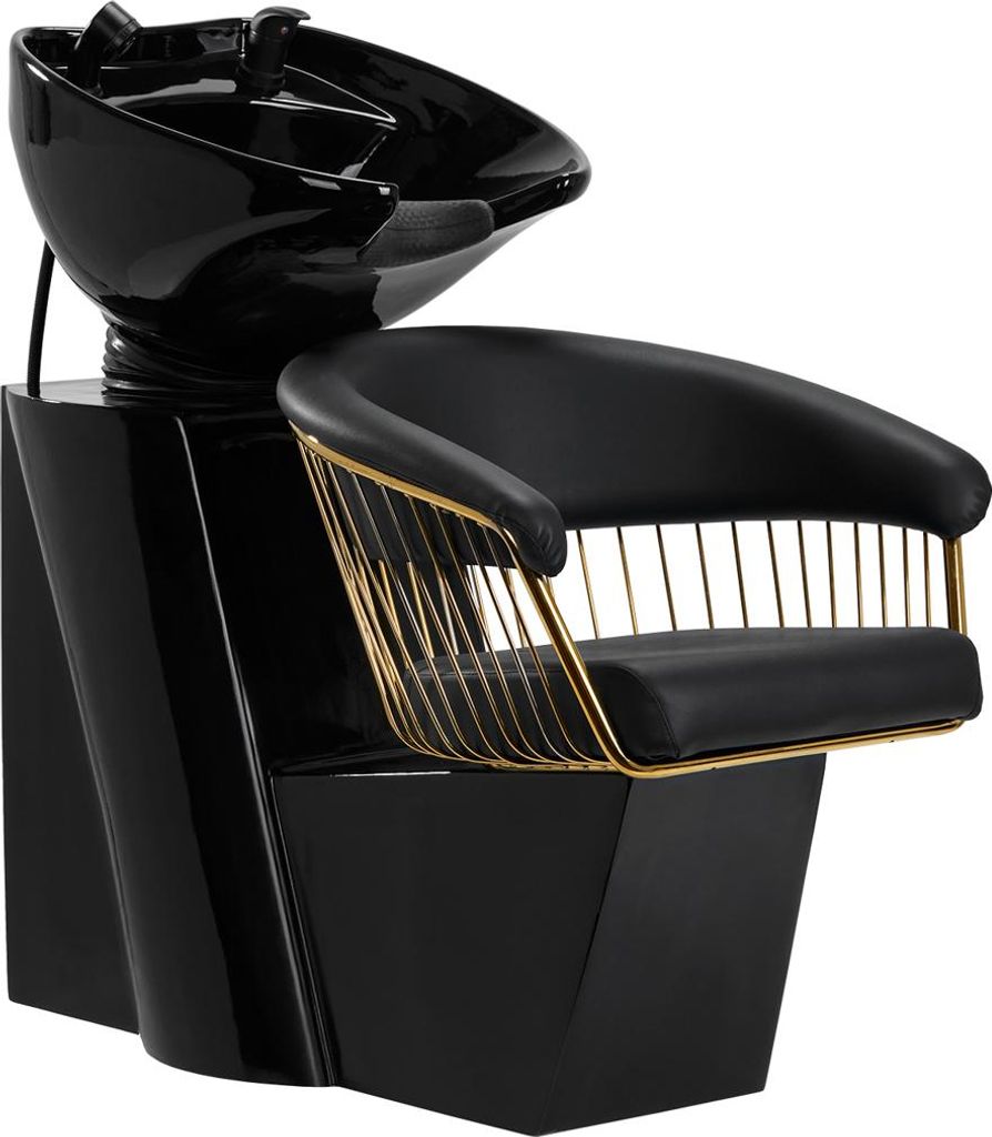 Friseursalon-Waschbecken Gabbiano Lille schwarz-gold Produktbild 