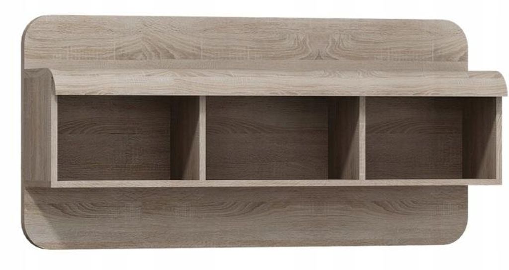 Wandregal Link 120 x 56 x 25 cm Sonoma Eiche für das Wohnzimmer, Holzwerkstoff