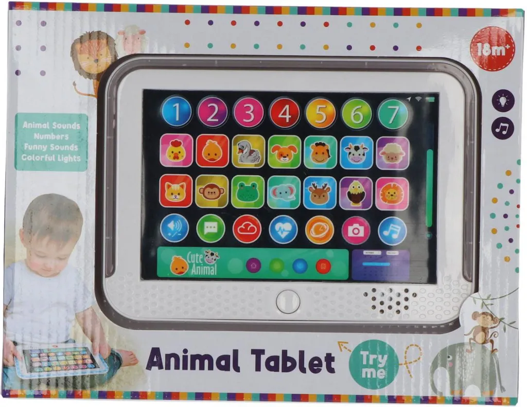 Tablette Tactile Animaux Sonores avec Cris Réalistes pour Enfants