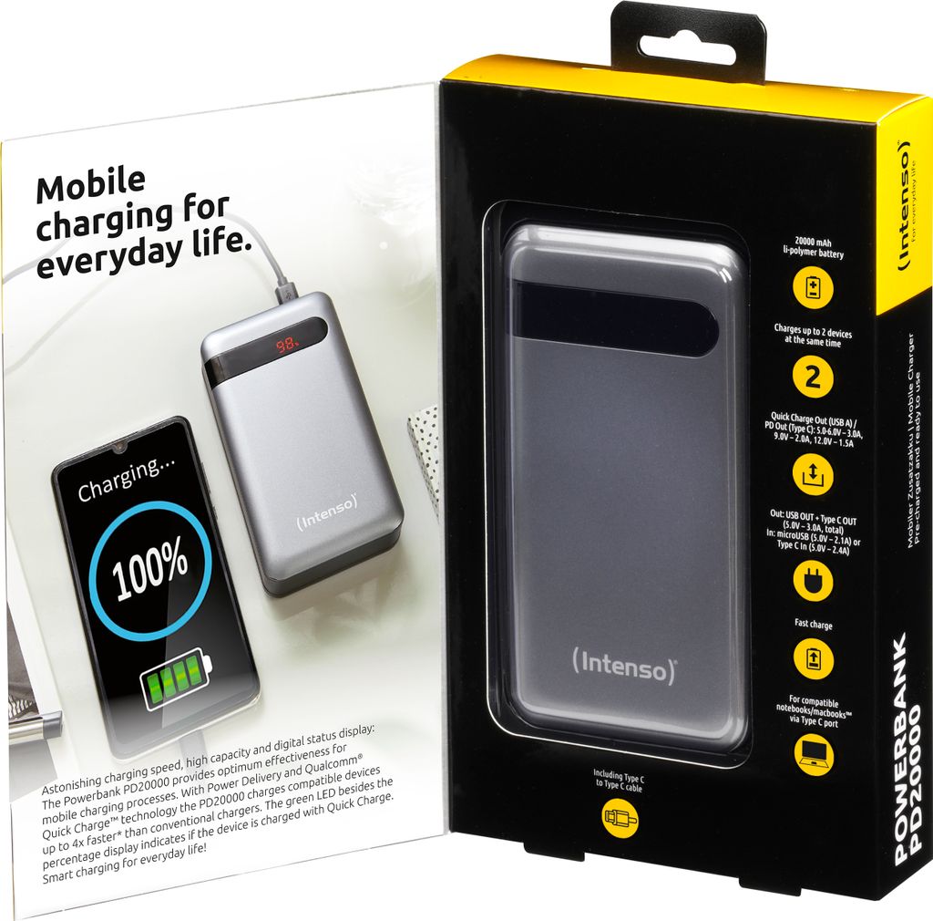Intenso Powerbank PD20000 Power Delivery 20000 mAh, Produktbild 3