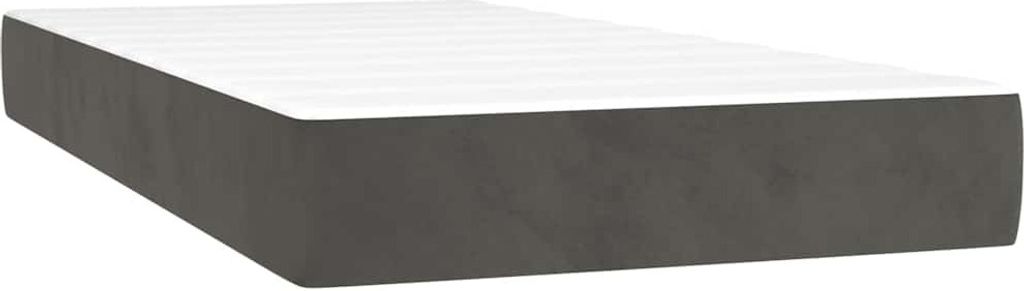 Matelas à poches, Gris foncé, 100X210X20 Cm, velours Image du produit 