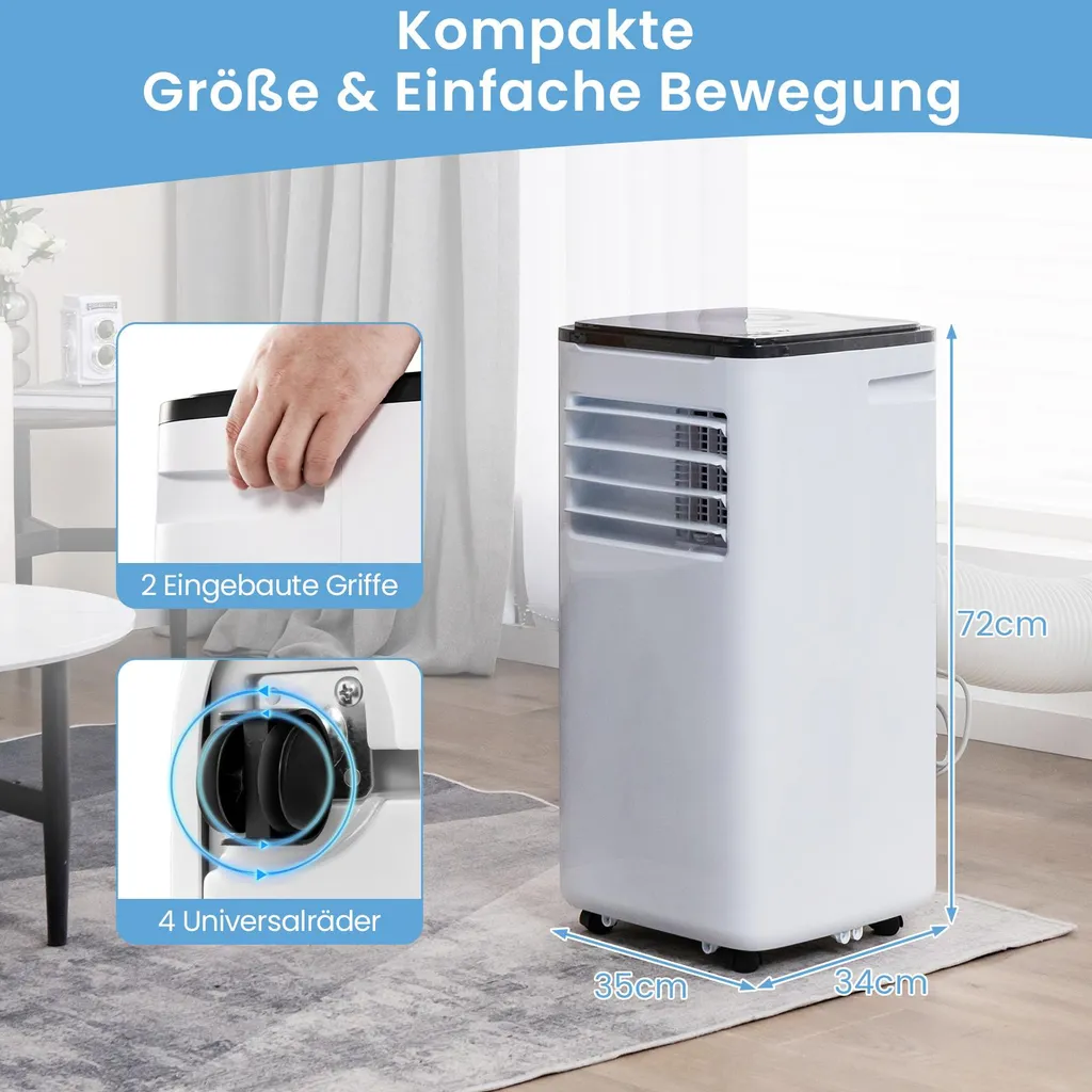 Climatiseur 4 en 1 9000 BTU avec Programmateur et Télécommande Mobile - 2