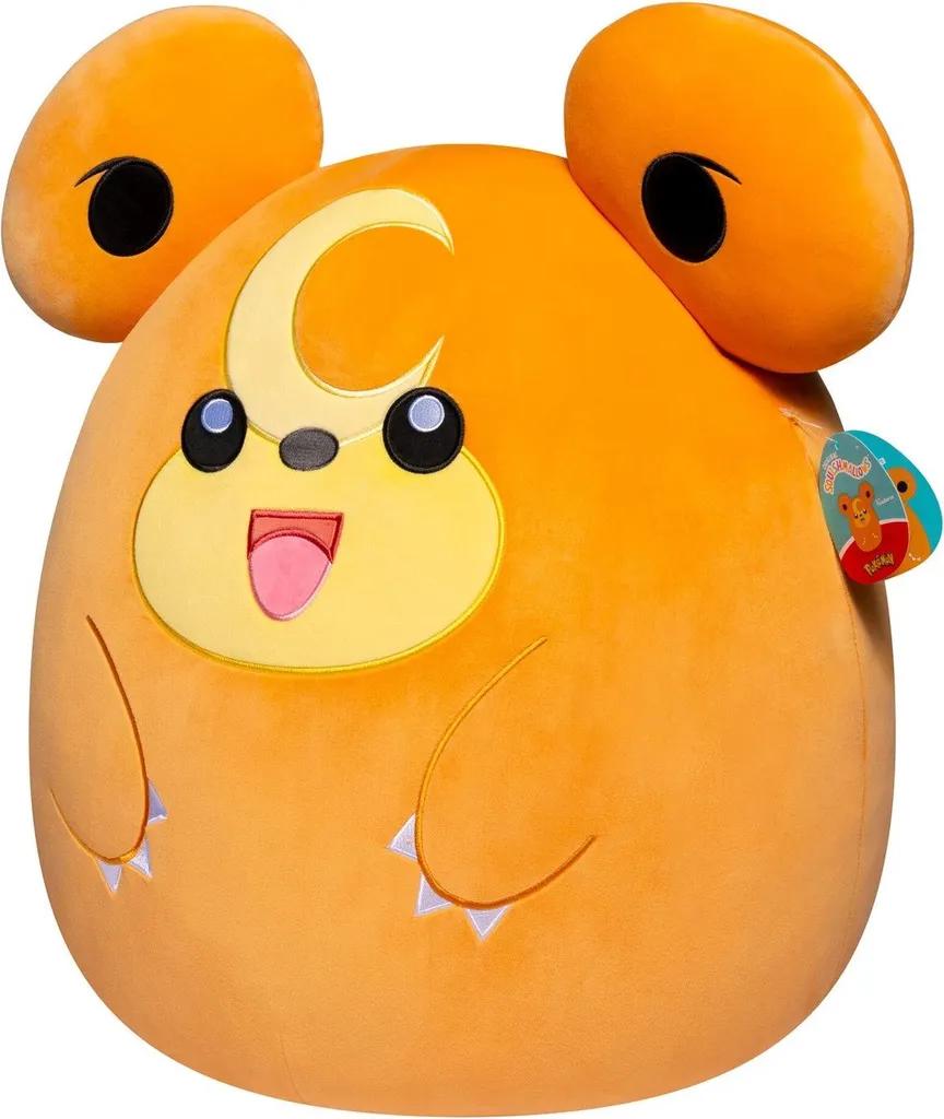 Doudou Pokémon Teddiursa Squishmallows 35 cm - Peluche Grand Format