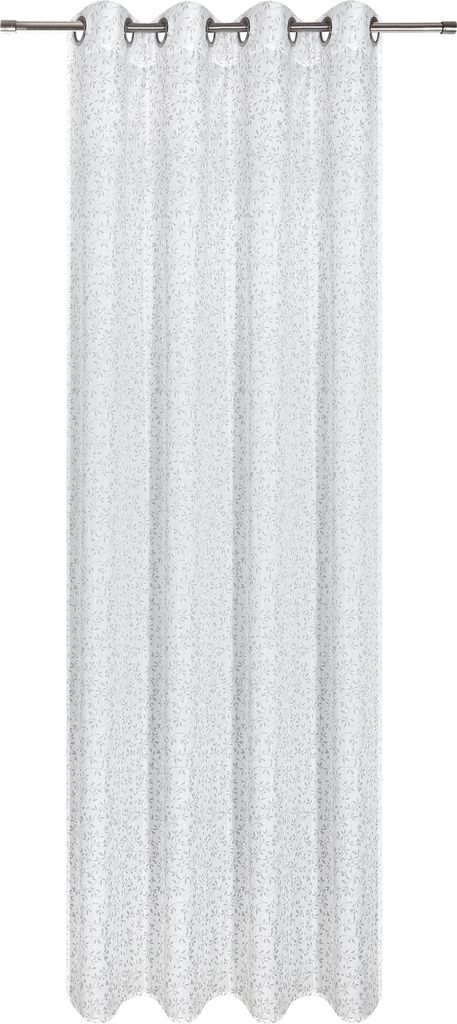Gerster Schal mit Kräuselband, Uni, 140 × 245 cm, Weiß