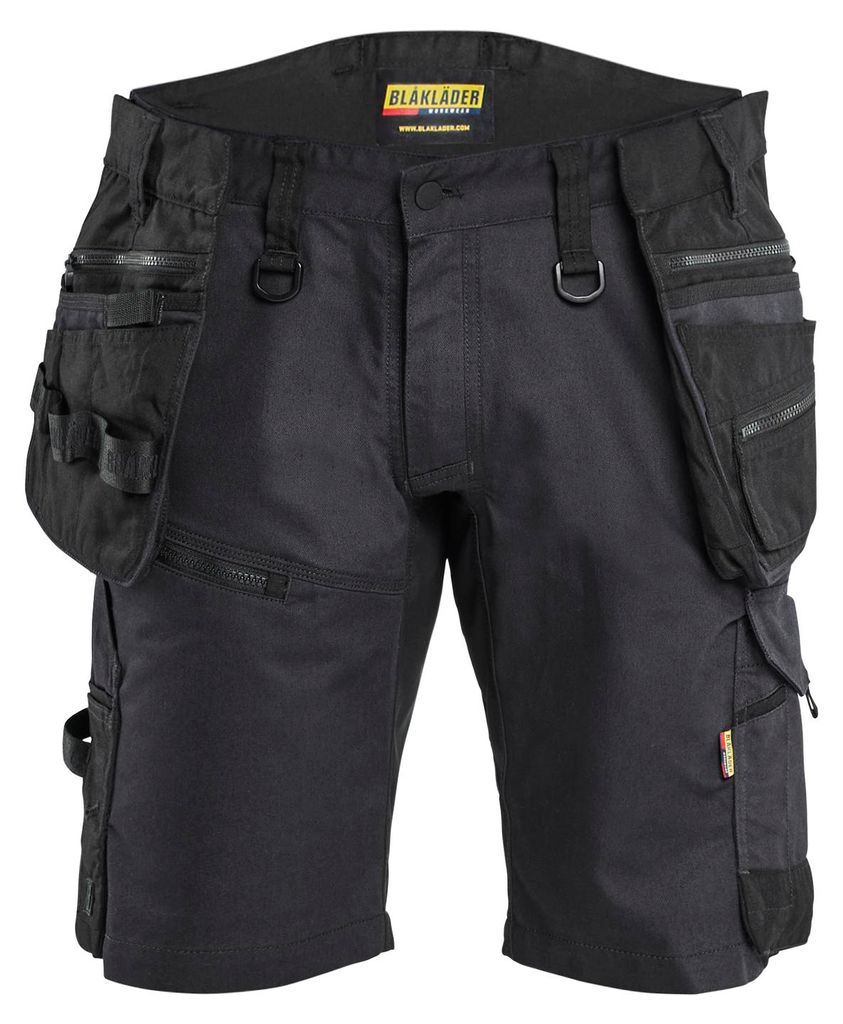 Blakläder STRIKER Handwerker Shorts mit Stretch 1972, Farbe:Schwarz/Schwarz, Größe:C52